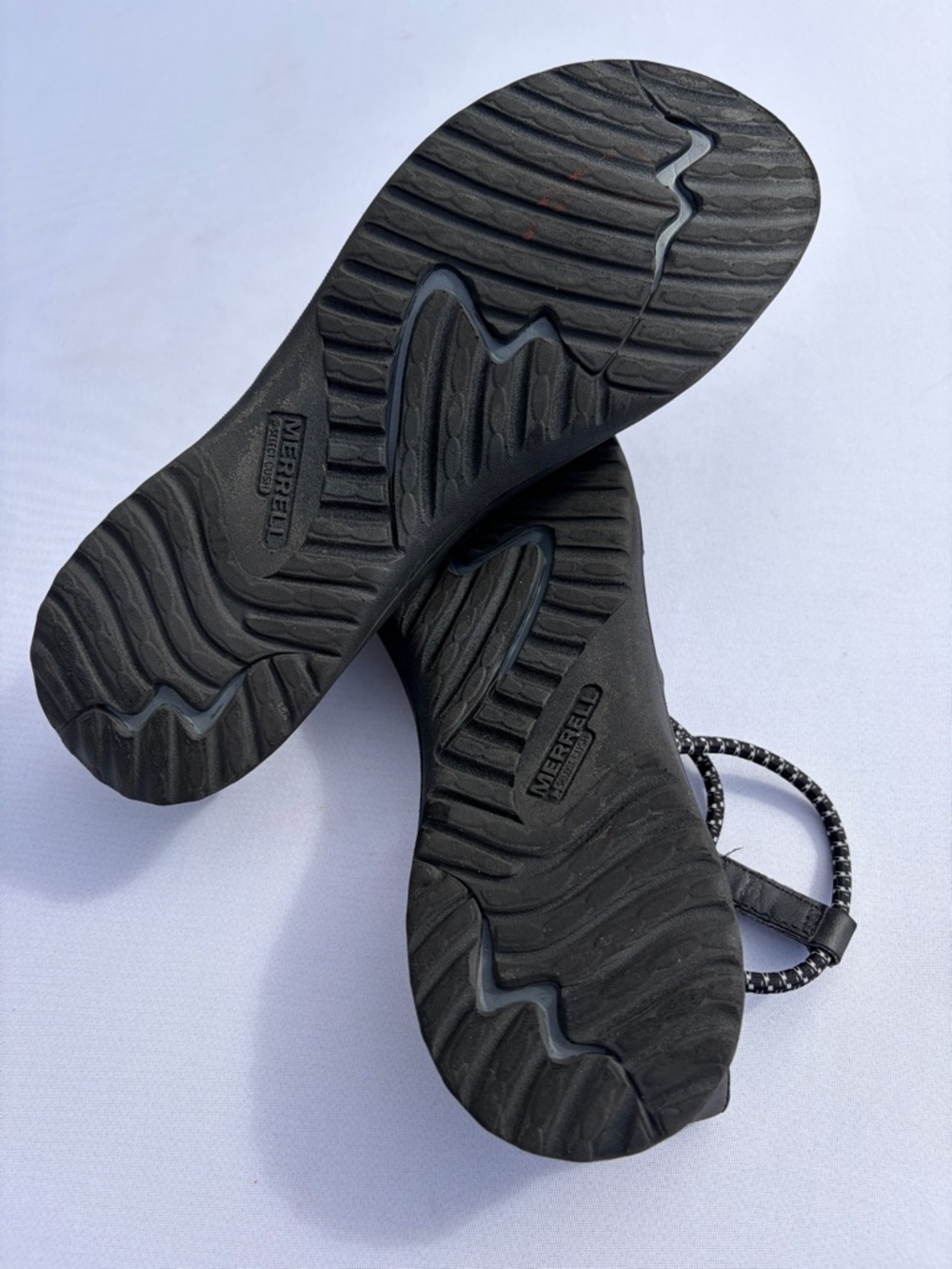 Merrell Women’s Black Corded Sandals In Size 10.5 11 Excellent Condition - Picture 4 of 5